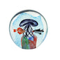 Jelly Fish Paperweight With Fish