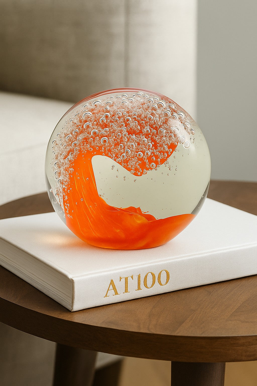 Crimson Wave Paperweight