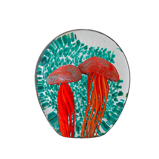 Double Orange Jelly Paperweight (Glows in Dark)