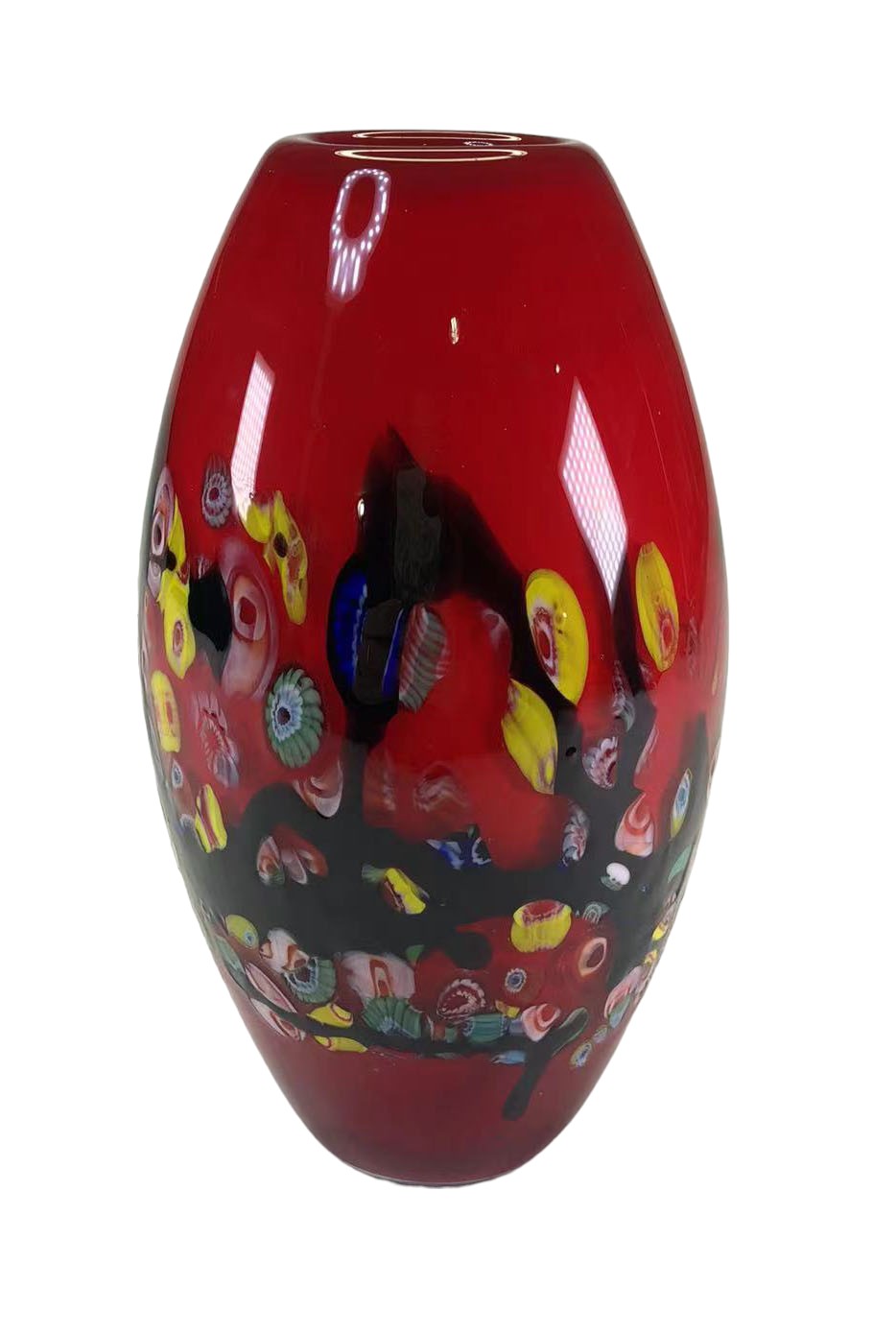 Flora Red Glass Vase