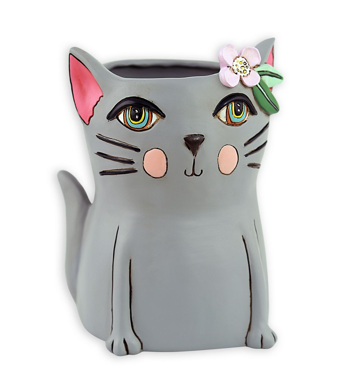 Pretty Kitty Grey Planter