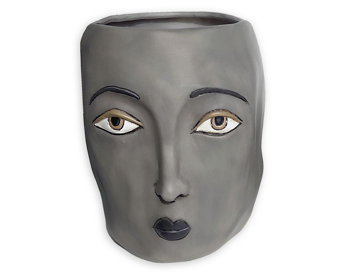 Modern Face Grey Planter