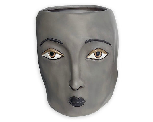 Modern Face Grey Planter