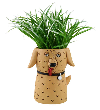 Goldie Dog Tall Planter