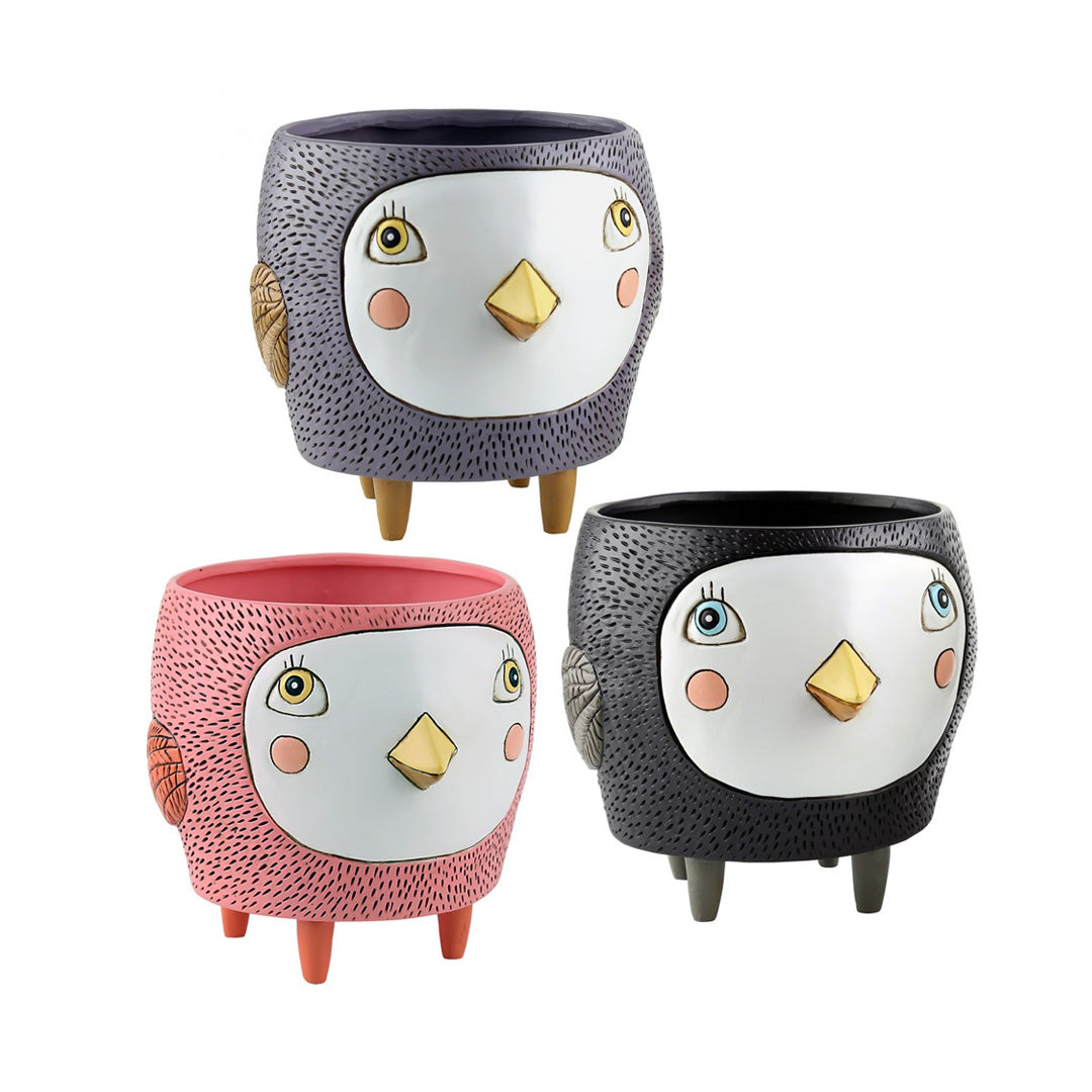 Birdie Coral-Purple-Black Planter Mix