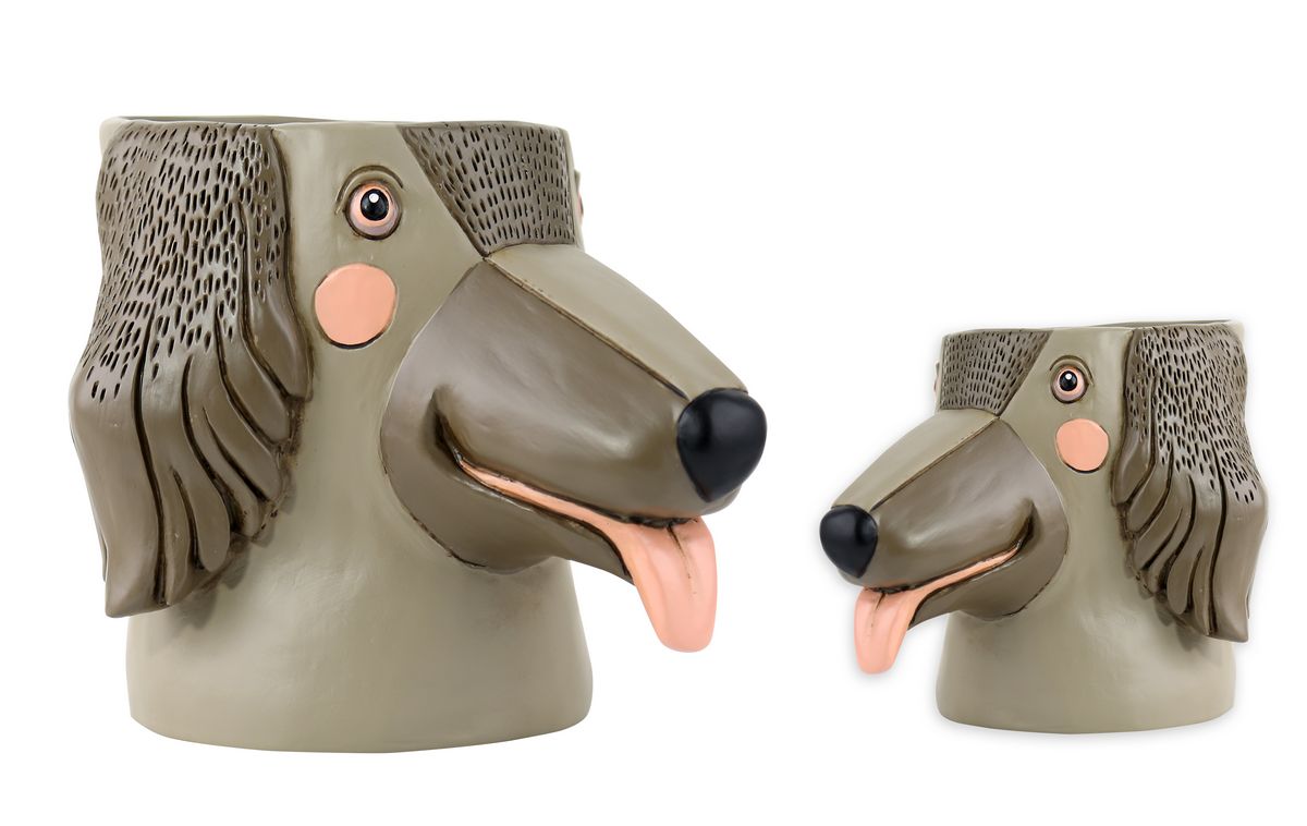 Baby Brown Dog Planter