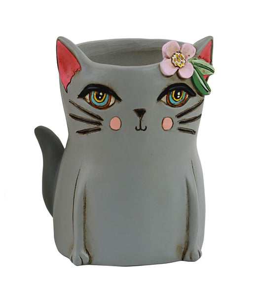 Baby Pretty Kitty Grey Planter