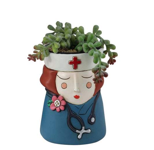 Baby Medi-Girl Red Hair Planter