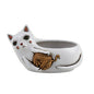 Baby White Cat With Yarn planter