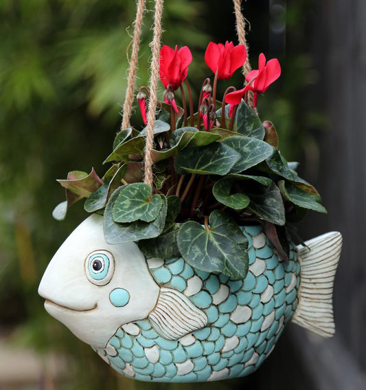 Fish Hanging Planter