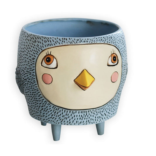 Hello Birdie Blue Planter
