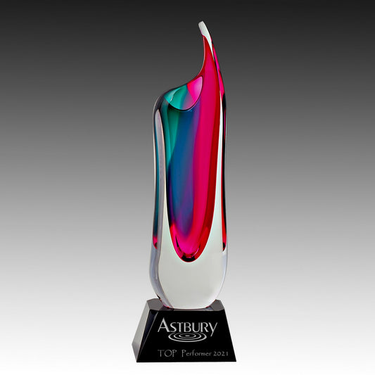 L-4 Crystal Vase on Black Base