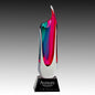L-4 Crystal Vase on Black Base