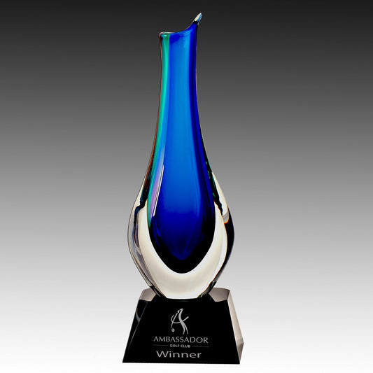 Crystal Vase on Black Base