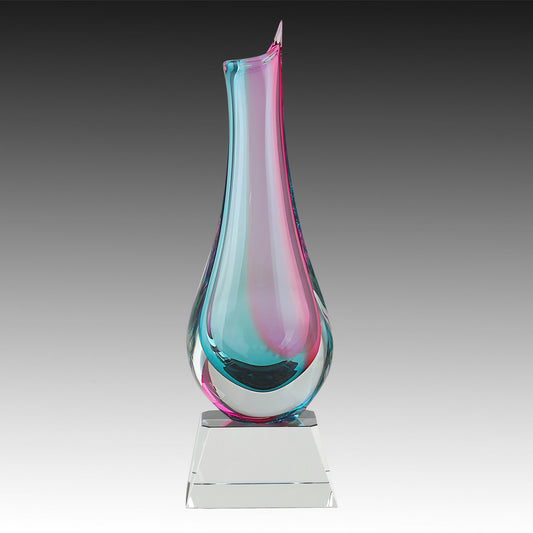 L-8cr Crystal Vase on Clear Base