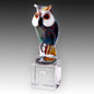 Glass Owl on Crystyal Base
