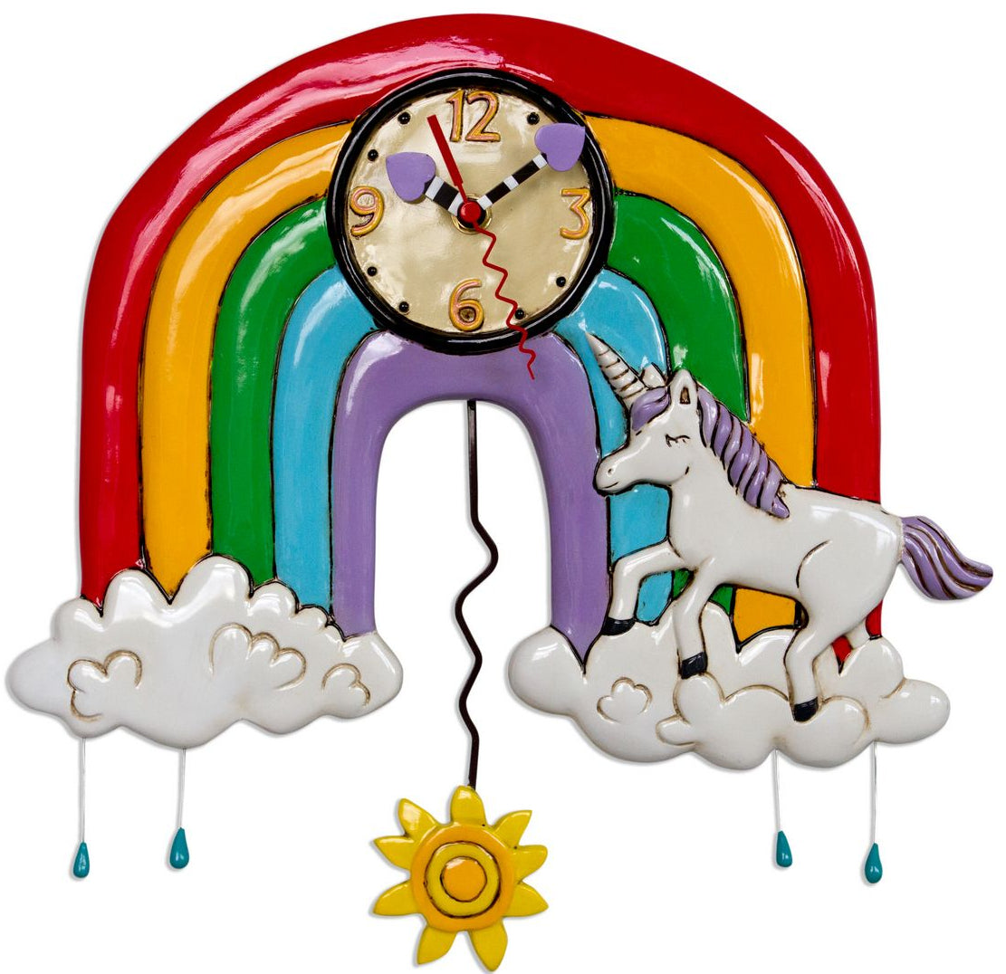 Rainbows & Unicorn Clock