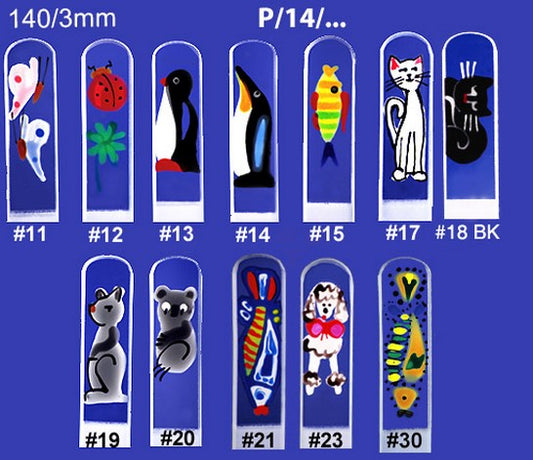 Glass nail files P.14 . 11-30 Animals