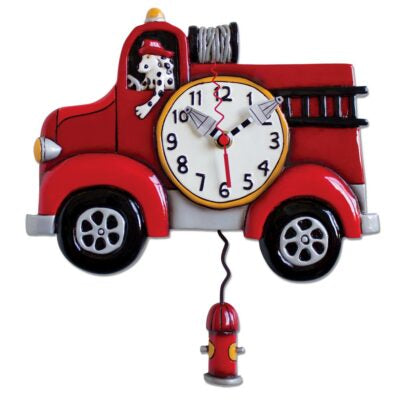 Big Red Firetruck Clock